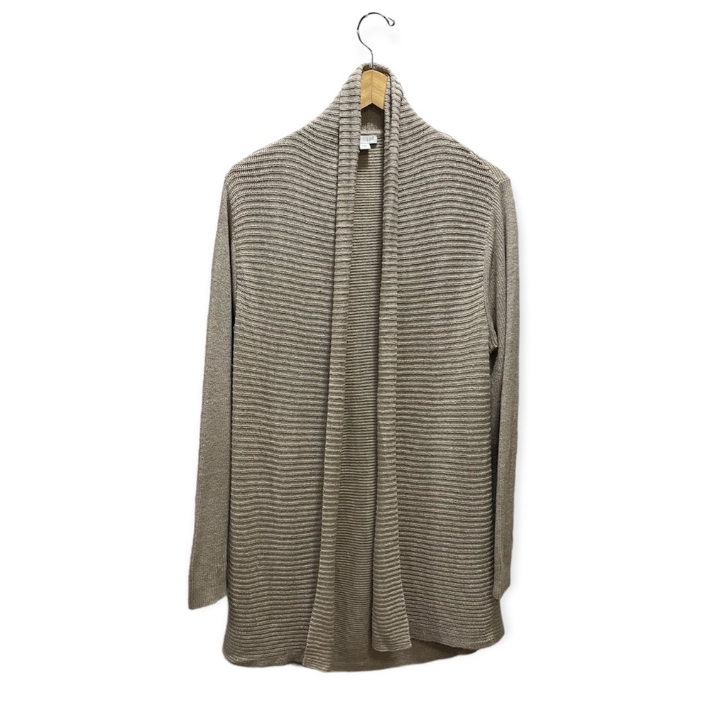 J. Jill Ribbed Cotton Blend Long Cardigan